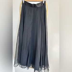 Vintage black tulle skirt with satin band